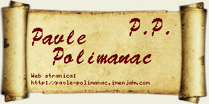 Pavle Polimanac vizit kartica